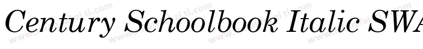 Century Schoolbook Italic SWA字体转换